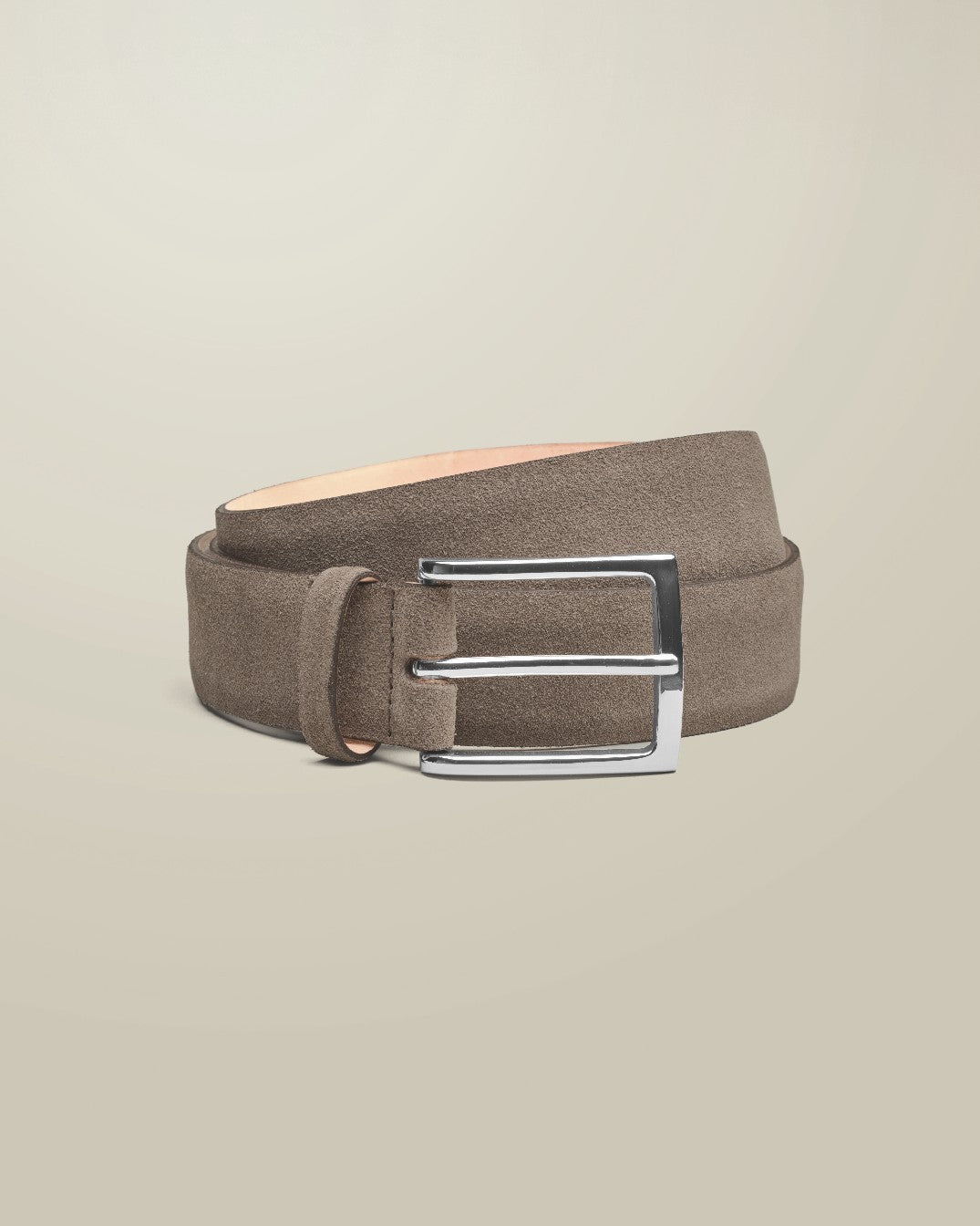 Taupe Suede Made In England Belt