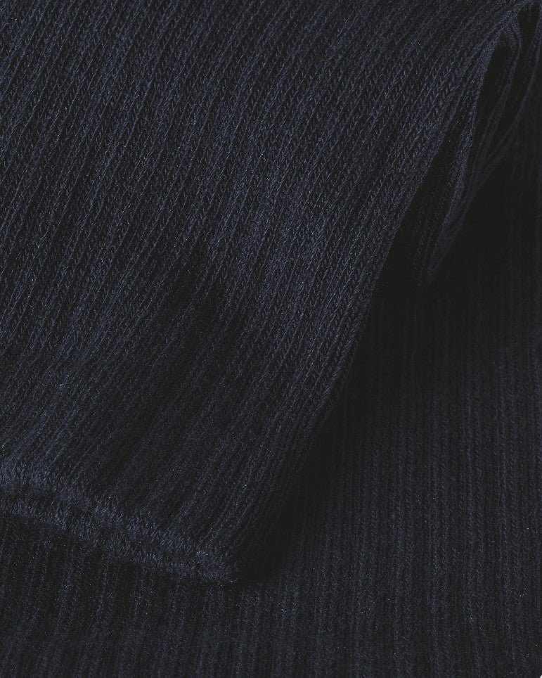 Navy Cotton Rib Comfort Socks