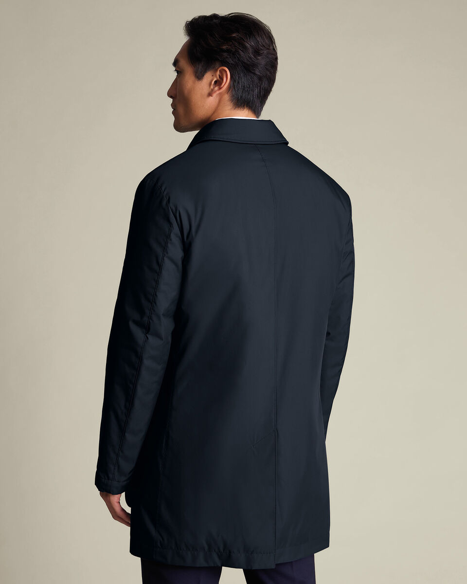 Navy Padded Raincoat