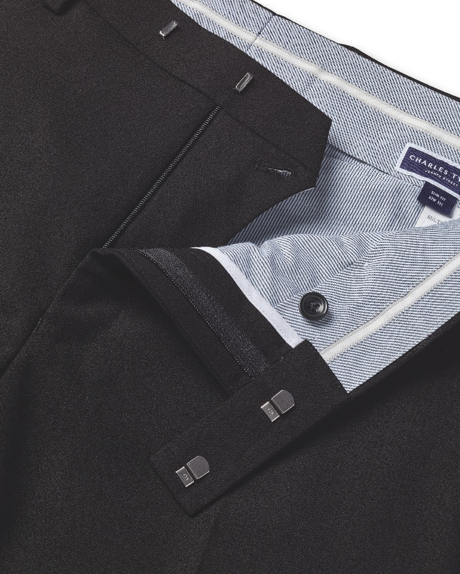 Black Slim Fit Ultimate Performance Suit Trousers