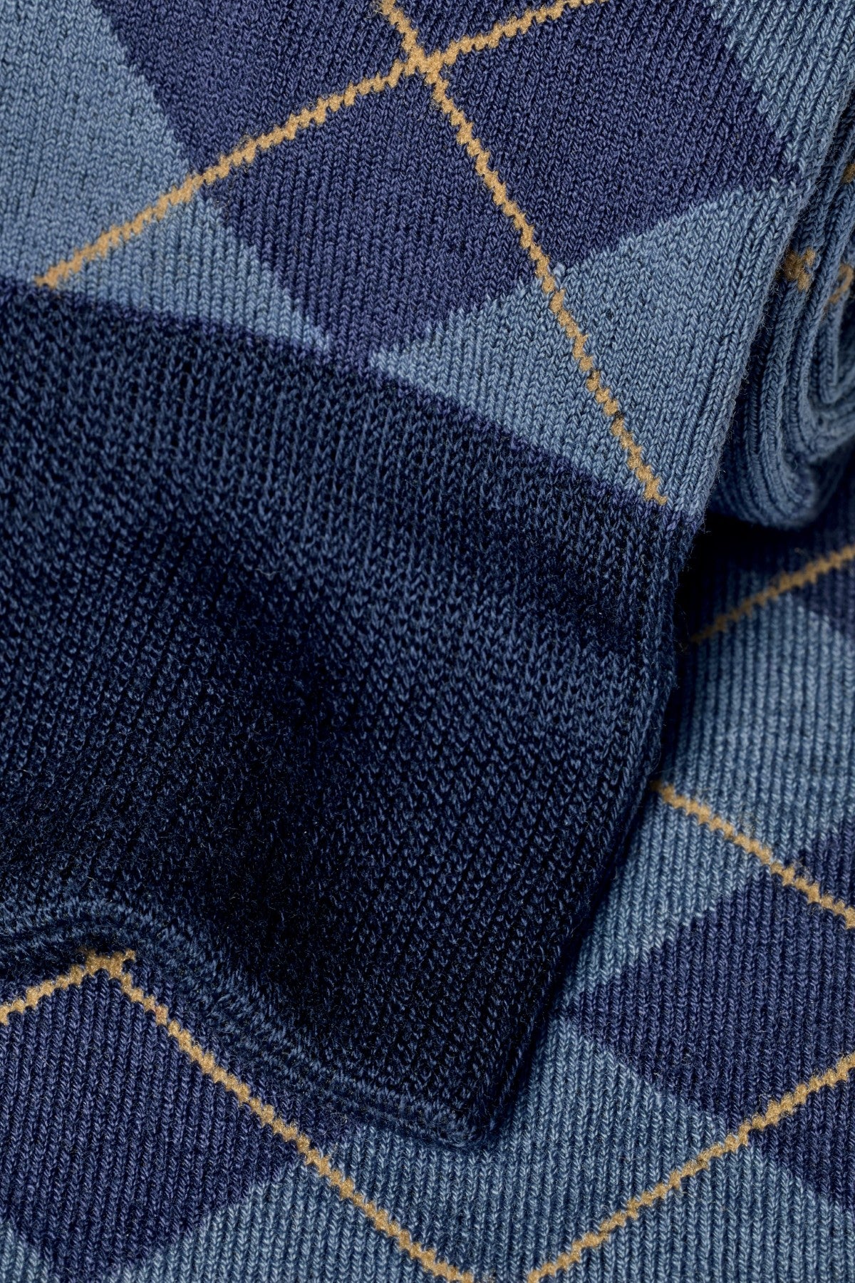 Denim Blue Argyle Socks