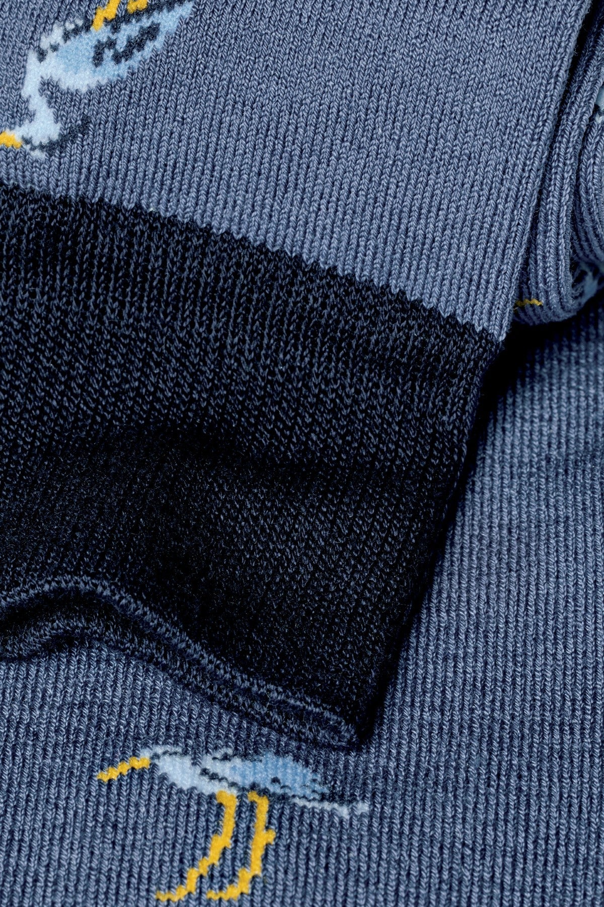 Denim Blue Heron Novelty Socks