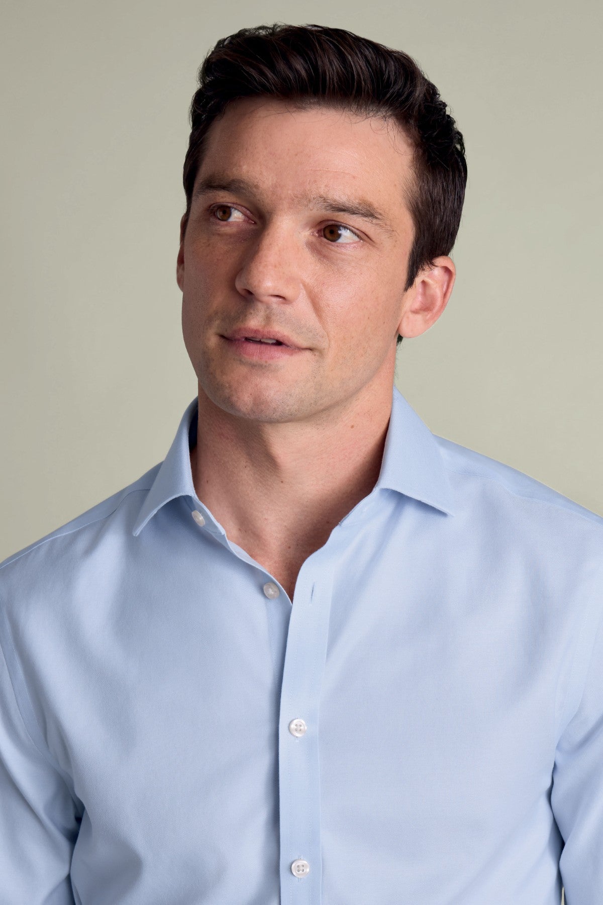 Light Blue Non-Iron Twill Cutaway Slim Fit Shirt