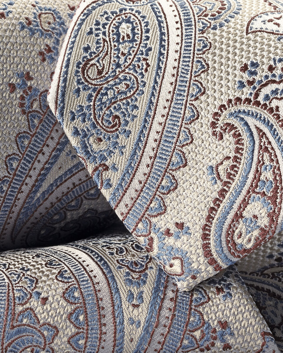 Cream Paisley Silk Tie