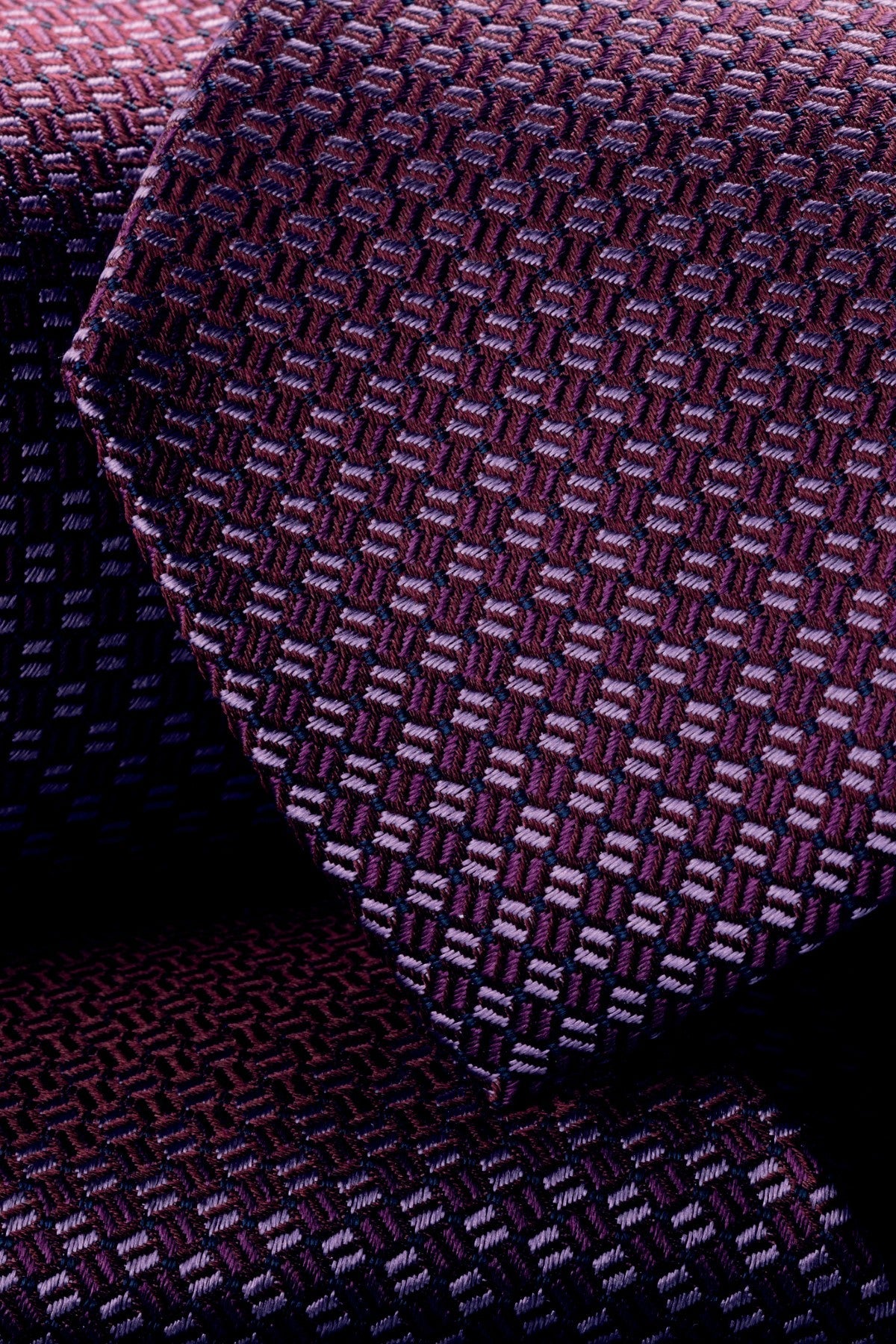 Dark Pink Silk Semi Plain Tie