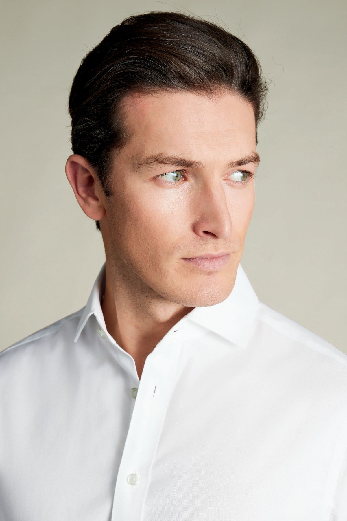 White Non Iron Twill Cutaway Slim Fit Shirt