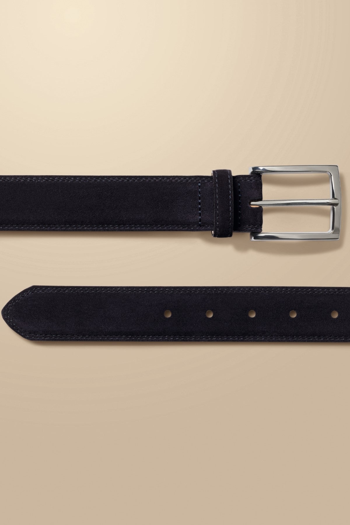 Dark Navy Suede Made In England Belt