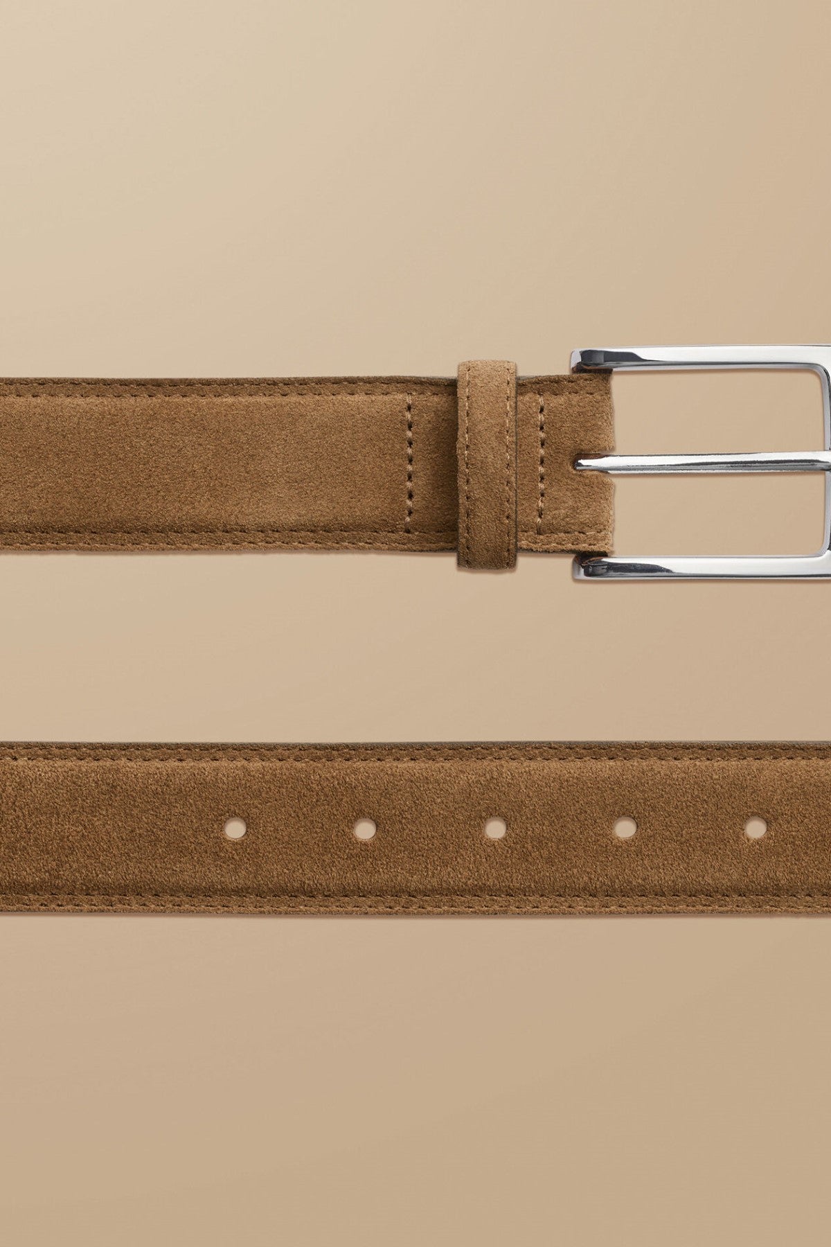 Tobacco Brown Suede Made In England Belt