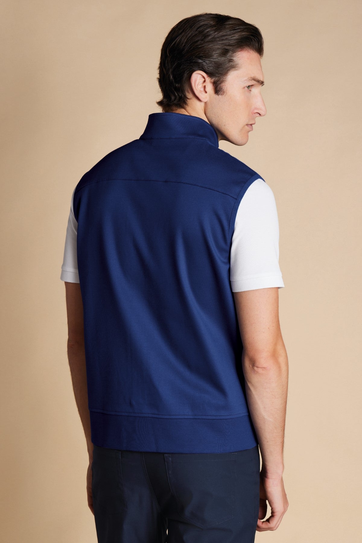 Royal Blue Performance Sleeveless Funnel Neck Gilet