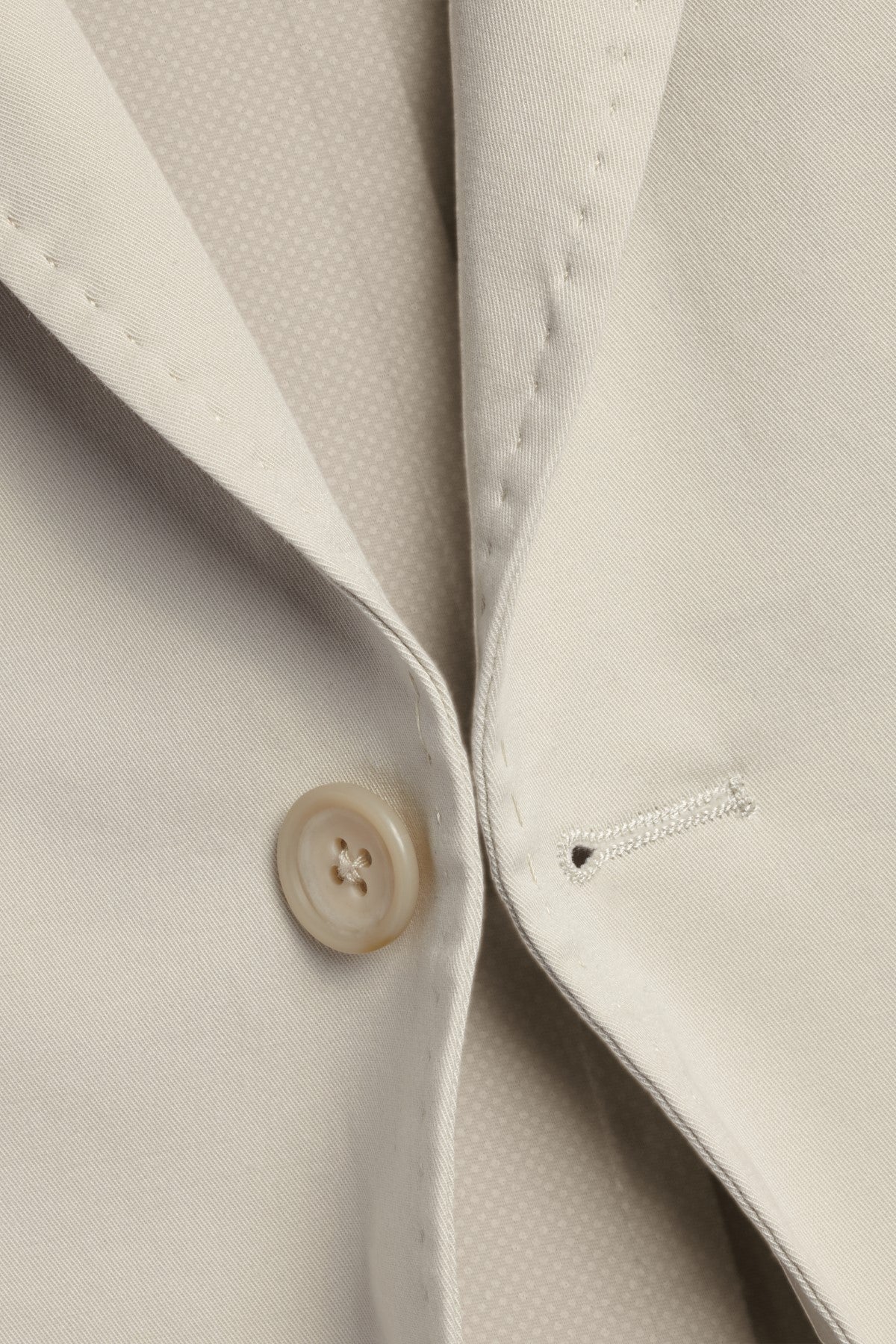 Ivory Cotton Stretch Slim Fit Jacket