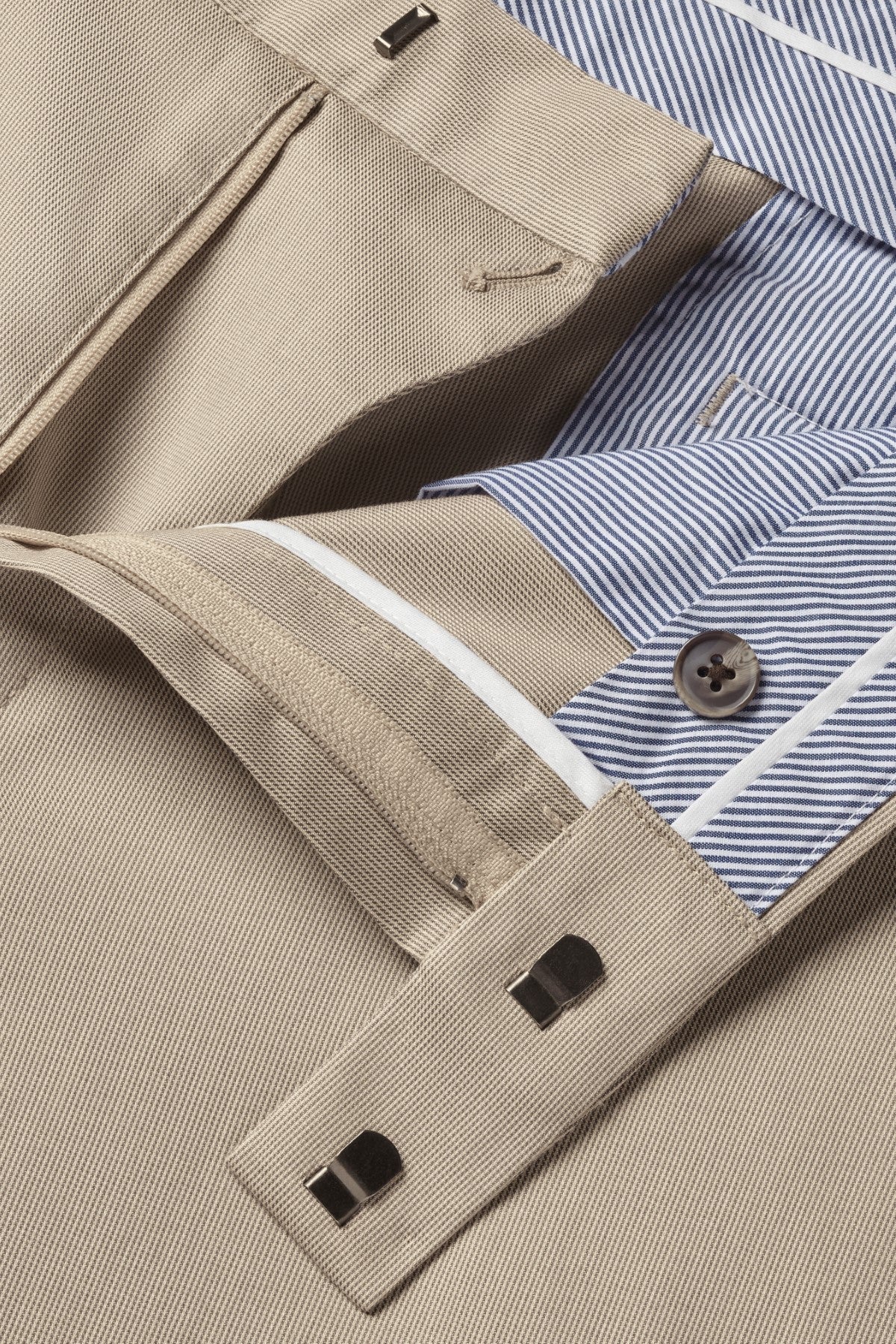 Limestone Slim Fit Smart Texture Trousers