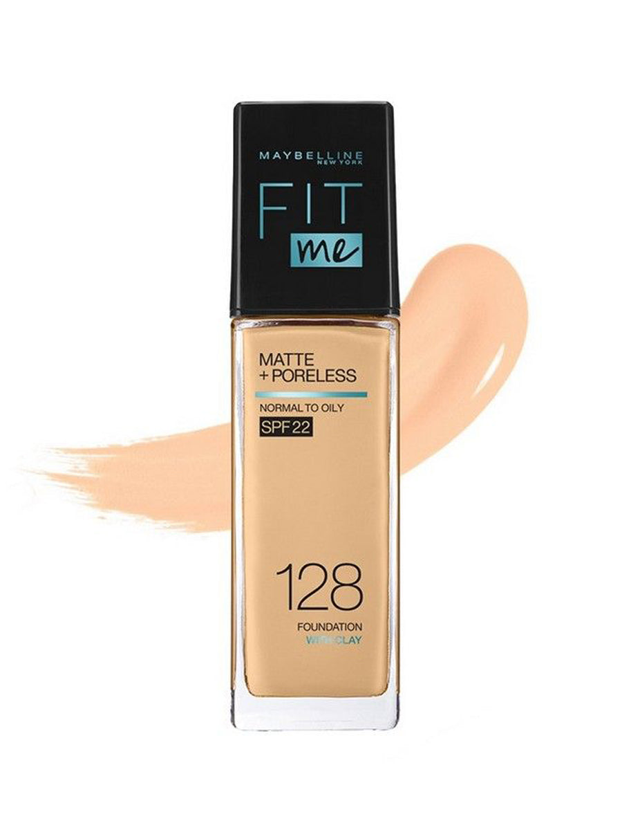 Maybelline FIT Me Matte Poreless Foundation 128Warm Nude 92-1664