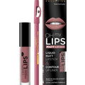 Eveline OH Lips Liquid Matt Lipstick & Lineriner 04