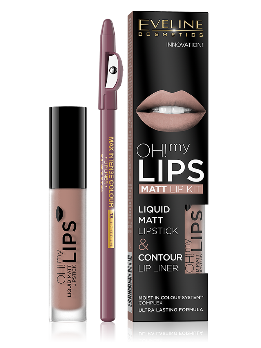 Eveline OH Lips Liquid Matt Lipstick & Lineriner # 08