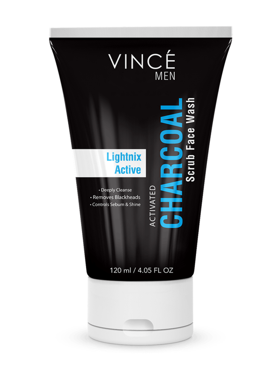 Vince Activted Charcoal Scrub Face Wash Men 120ml MFW2