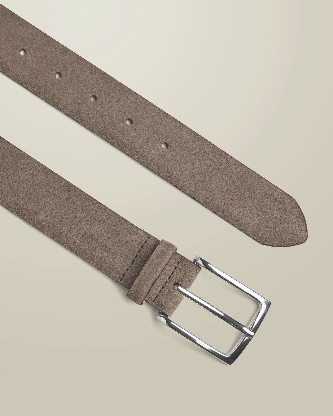 Taupe Suede Made In England Belt