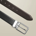 Black And Dark Chocolate Made In England Reversible Formal Belt