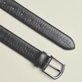 Black Embossed Leather Made In England Belt