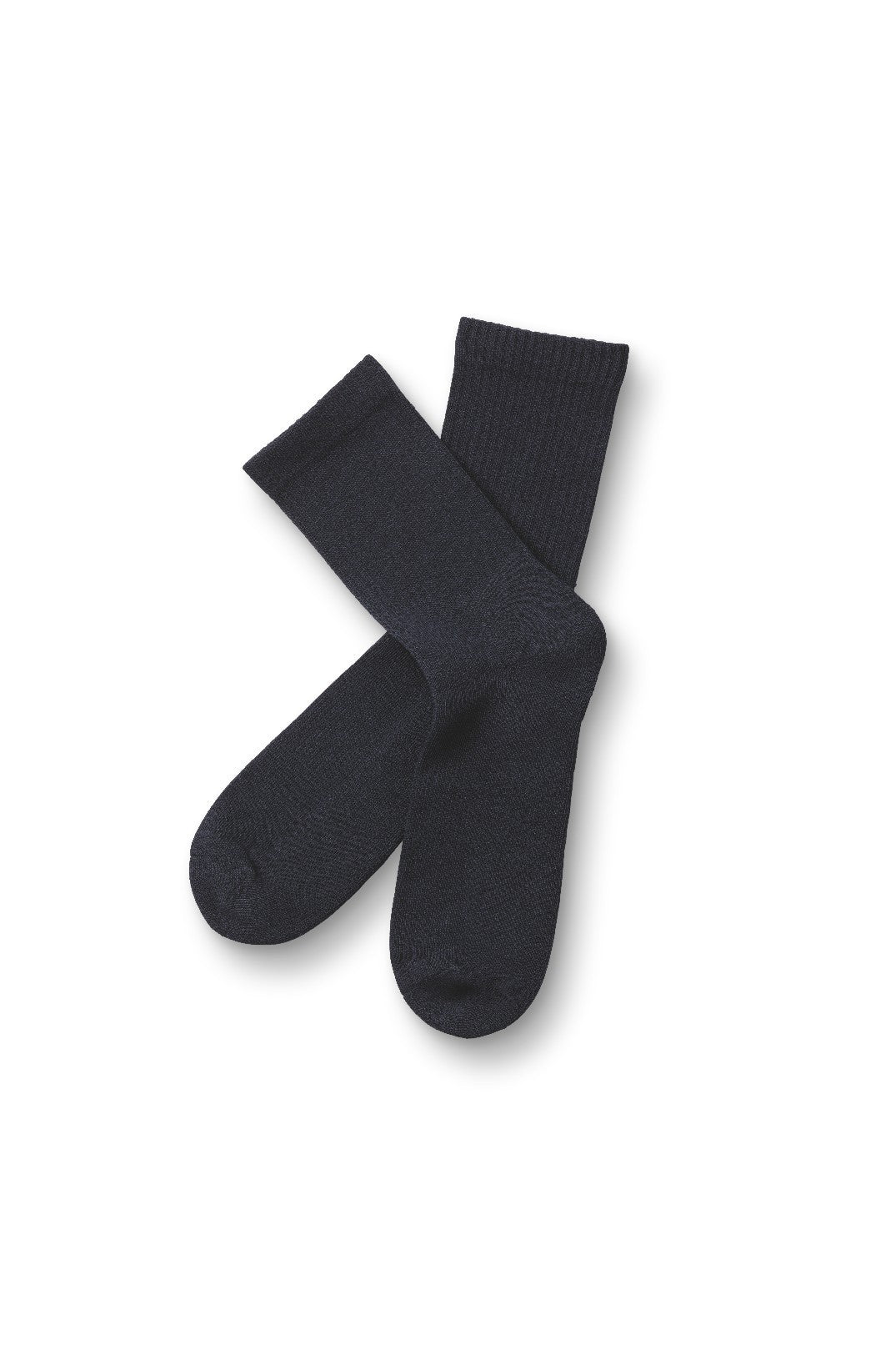 Navy Cotton Rib Comfort Socks