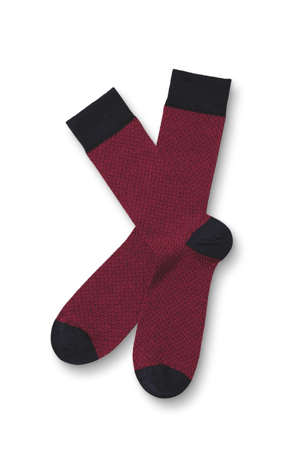 Red Herringbone Socks