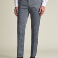 Steel Blue Slim Fit Smart Texture Trousers