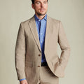 Taupe Linen Slim Fit Jacket