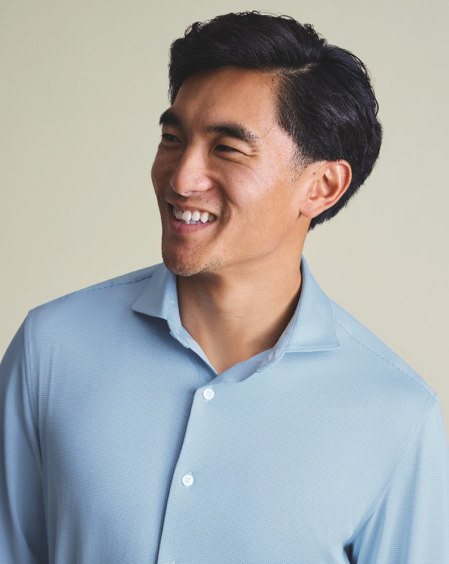 Light Blue And White Performance Jersey Shirt