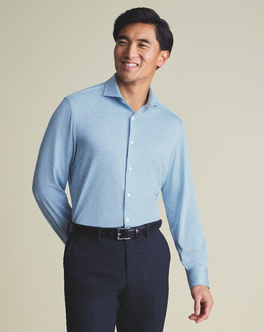 Light Blue And White Performance Jersey Shirt