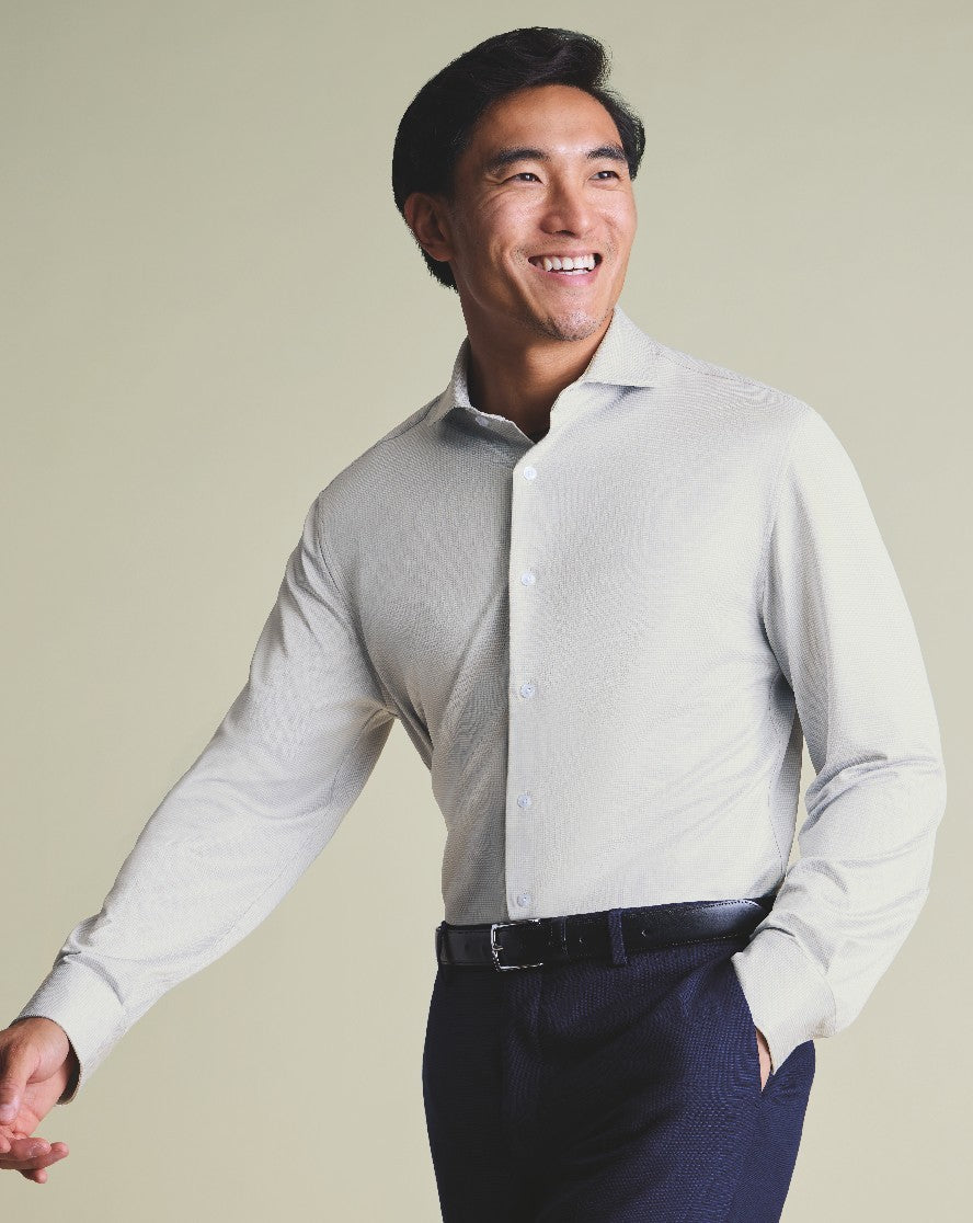 Silver Grey And White Performance Jersey Shirt