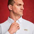 White The Lions (Tm) Four-Way Stretch Button Down Jersey Shirt