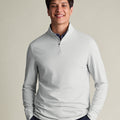 Silver Grey Performance Zip Neck
