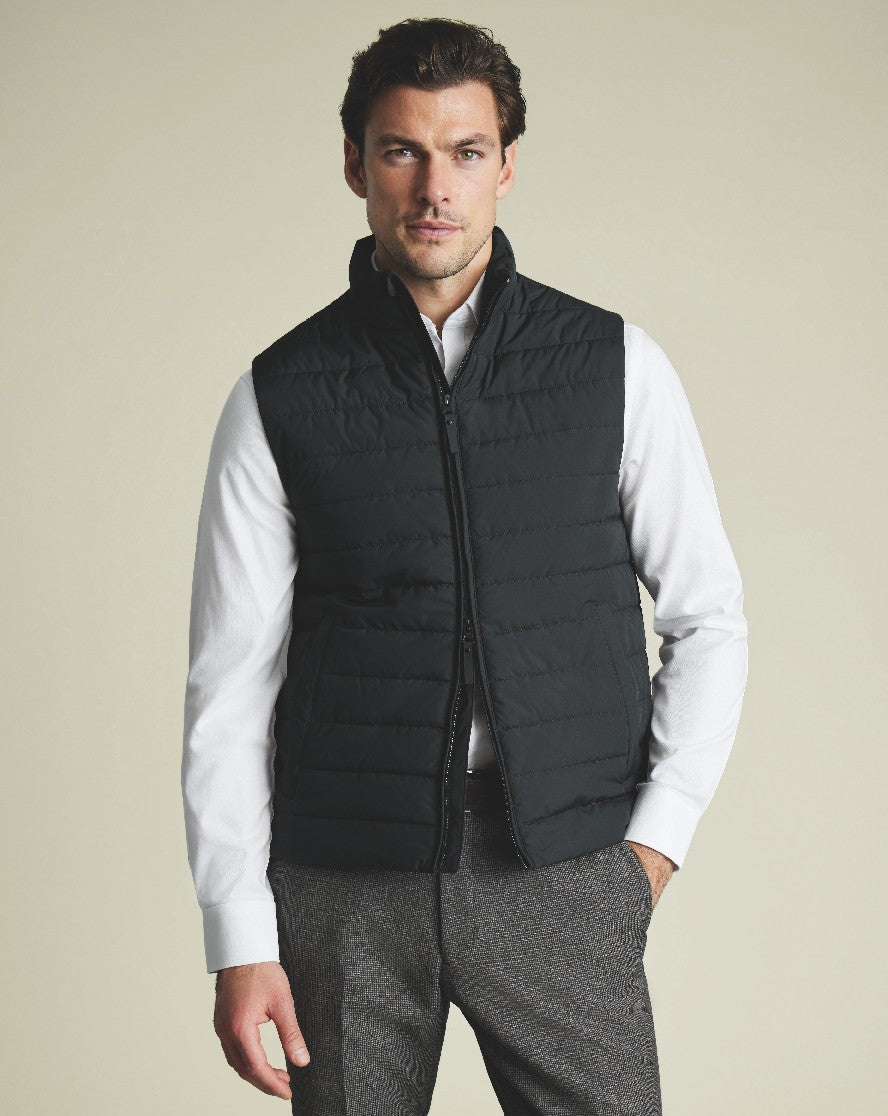 Black Quilted Gilet