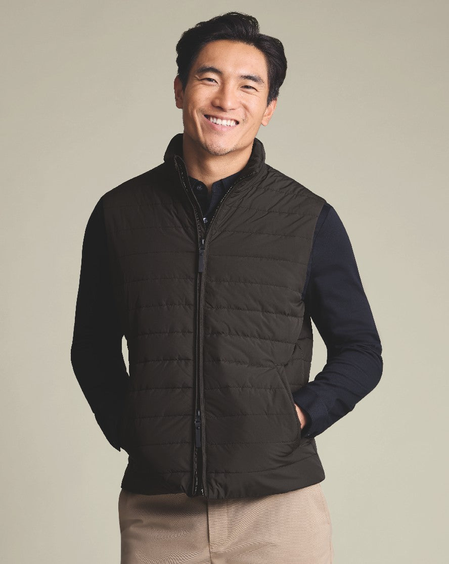 Chocolate Brown Lightweight Quilted Gilet