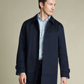 French Navy Showerproof Cotton Raincoat