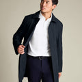 Navy Padded Raincoat