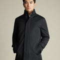 Black 3 In 1 Rain Mac With Detachable Gilet