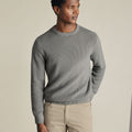 Grey Cotton Rib Crew Neck Jumper