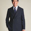 Dark Navy Slim Fit Ultimate Performance Suit Double Breasted Jacket