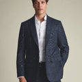 Steel Blue Check Slim Fit Ultimate Performance Suit Jacket
