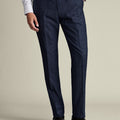 Steel Blue Check Slim Fit Ultimate Performance Suit Trouser