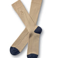 Tan Cotton Rib Socks
