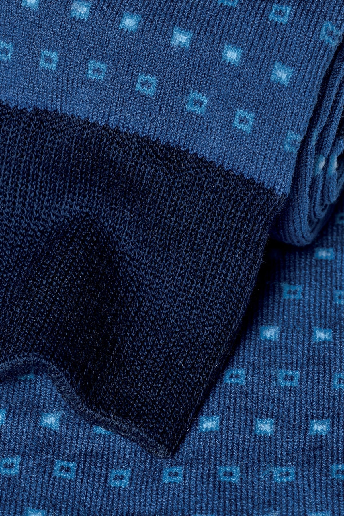 Ink Blue Micro Square Socks