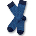 Ink Blue Micro Square Socks