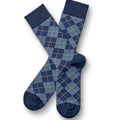 Denim Blue Argyle Socks