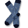 Denim Blue Heron Novelty Socks