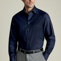 Navy Non-Iron Twill Slim Fit Shirt