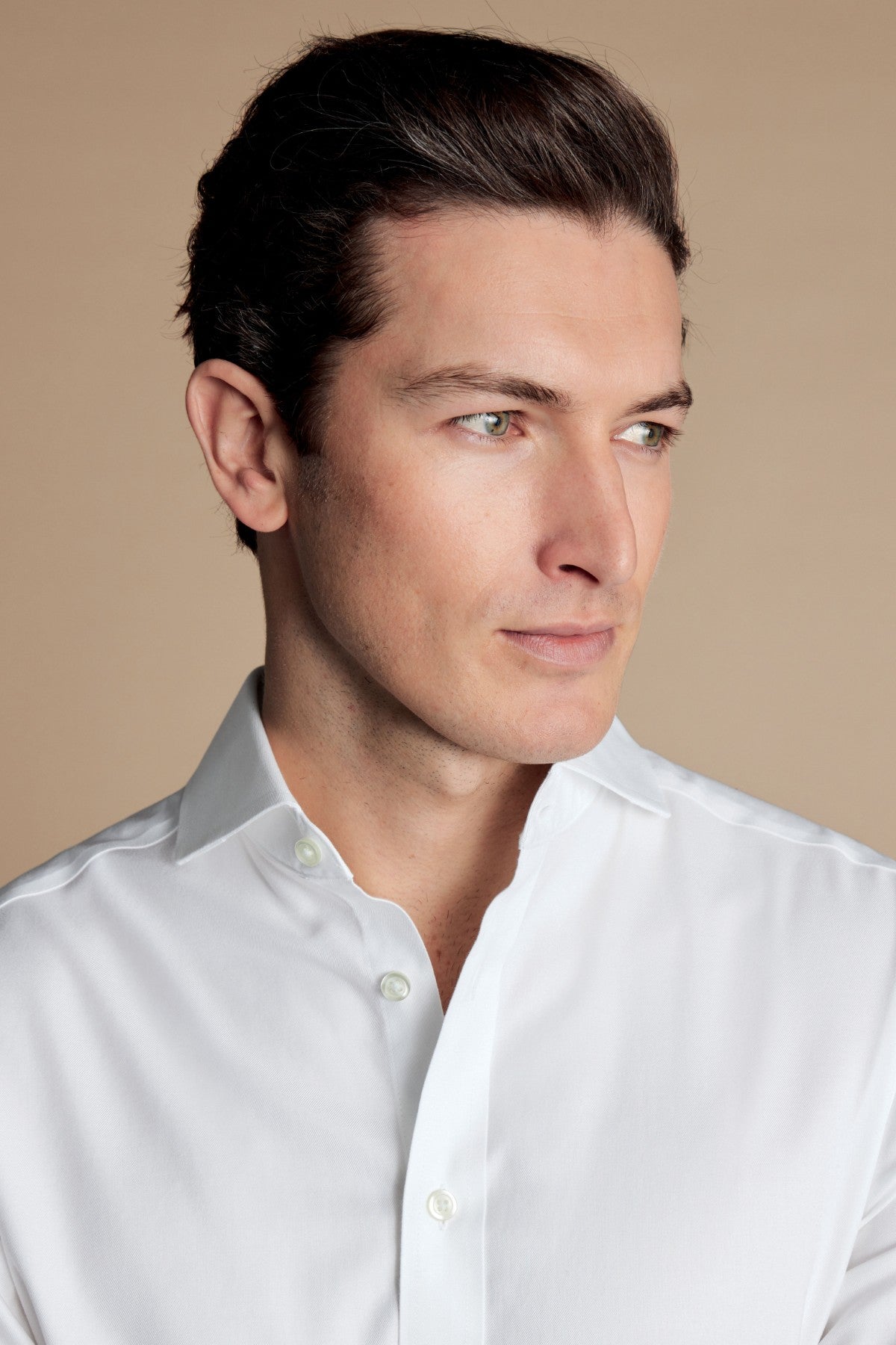 White Non-Iron Twill Extreme Cutaway Slim Fit Shirt