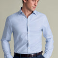 Light Blue Non-Iron Twill Cutaway Slim Fit Shirt