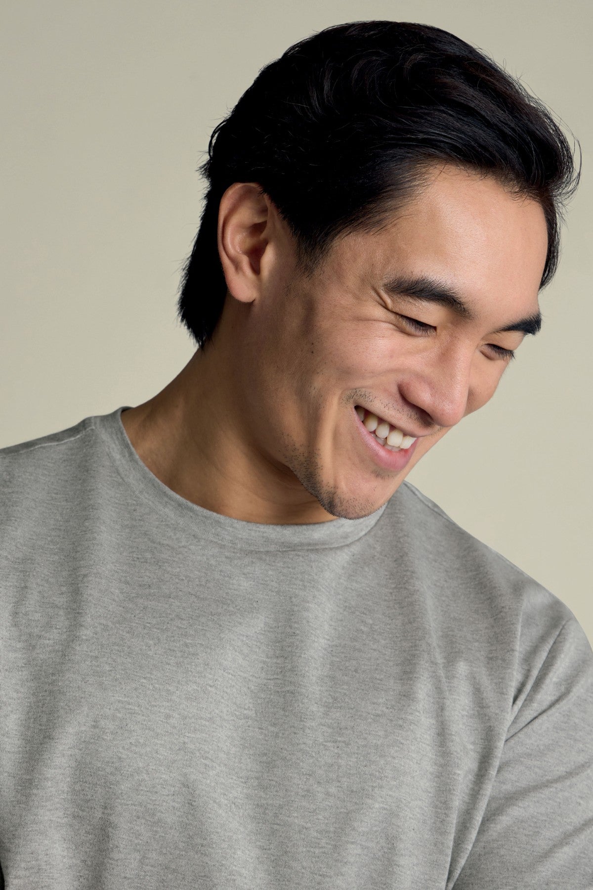 Light Grey Marl Cotton Short Sleeve Tshirt