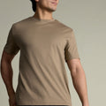 Tan Cotton Short Sleeve Tshirt
